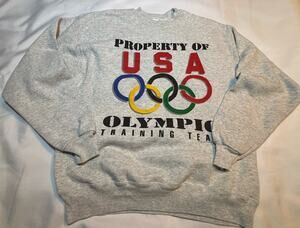 Vintage 90s Olympic Training Team Crewneck Sweatshirt Large Logo XL